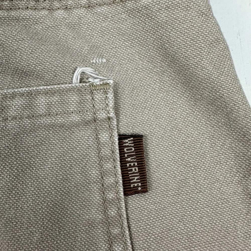 Vintage Wolverine Carpenter Shorts‎ Mens Actual 42 X 9 Beige Heavyweight Canvas